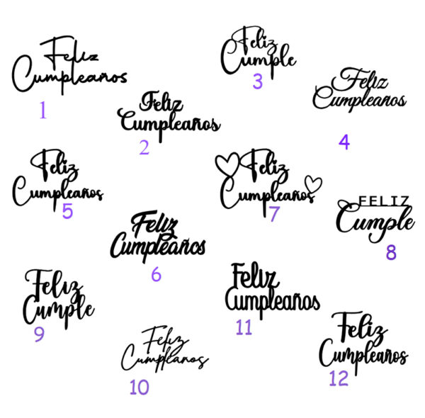 Topper Feliz Cumpleaños frontal
