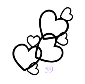 Deyael corazones frontales