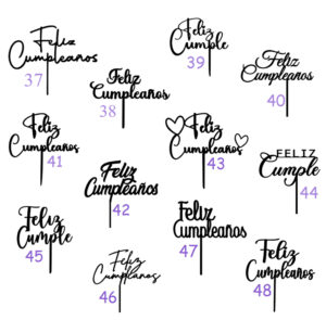 deyael_feliz_cumpleaños_Pinchar Topper Feliz Cumpleaños para pinchar