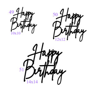 Topper happy birthday 12x12