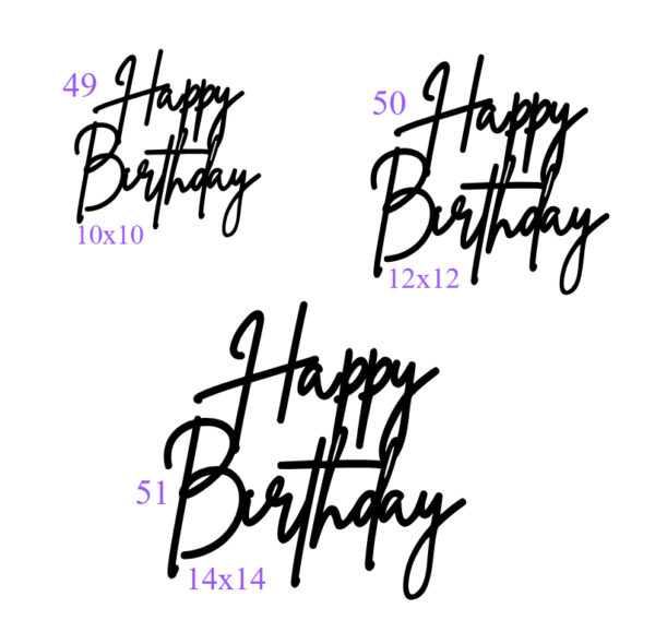 Topper happy birthday 12x12