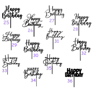 Topper happy birthday para pinchar