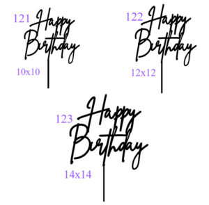 Topper happy birthday para Pinchar 12x12