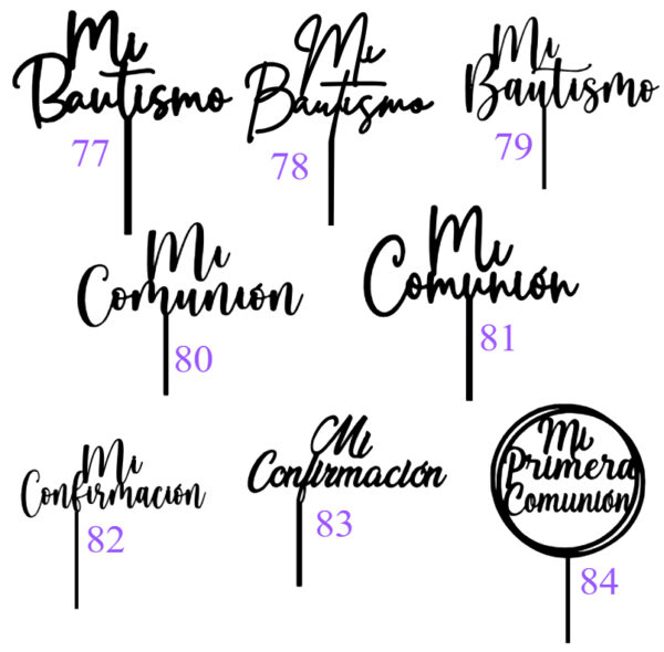 Topper varios para pinchar